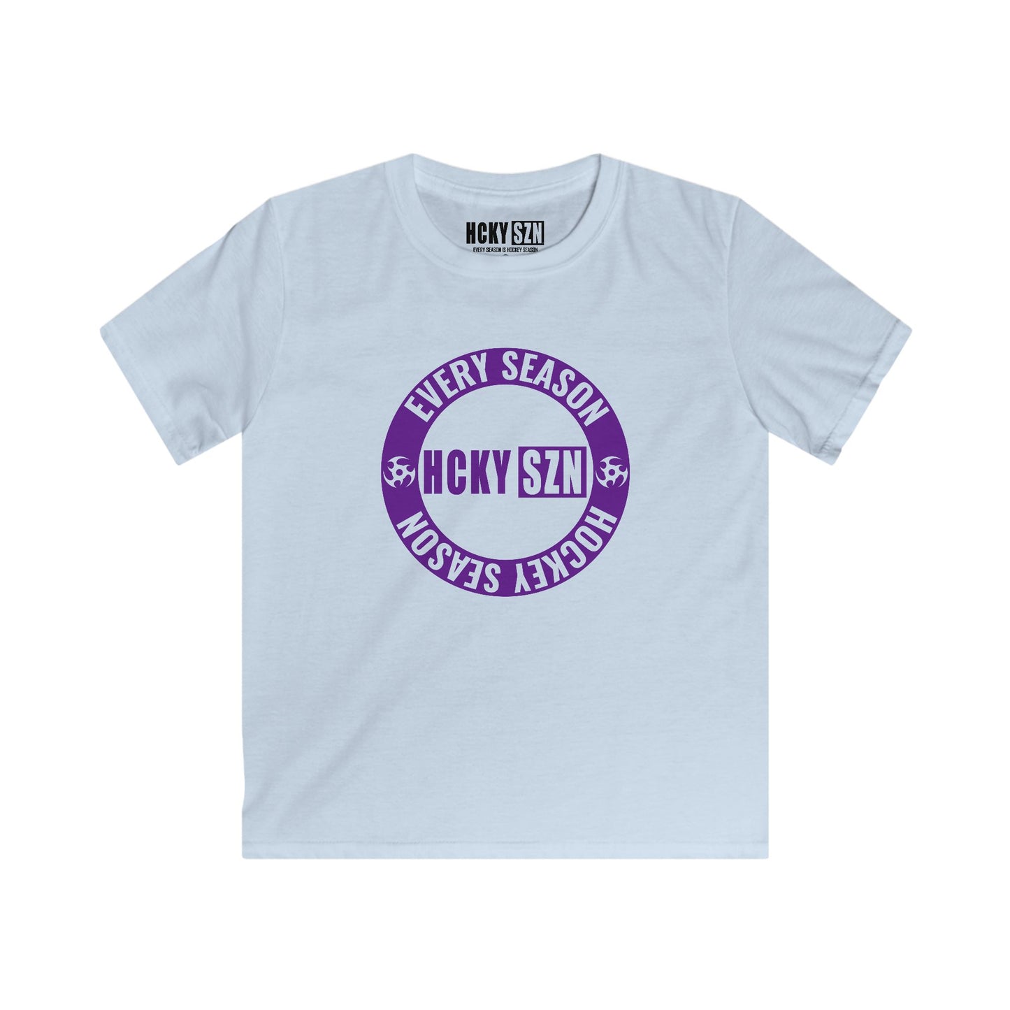 Youth Circle SZN Softstyle Tee (Purple Logo) - Various Colors