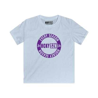 Youth Circle SZN Softstyle Tee (Purple Logo) - Various Colors