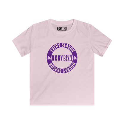 Youth Circle SZN Softstyle Tee (Purple Logo) - Various Colors