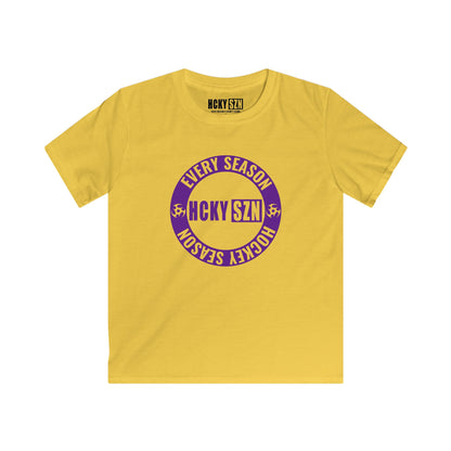 Youth Circle SZN Softstyle Tee (Purple Logo) - Various Colors