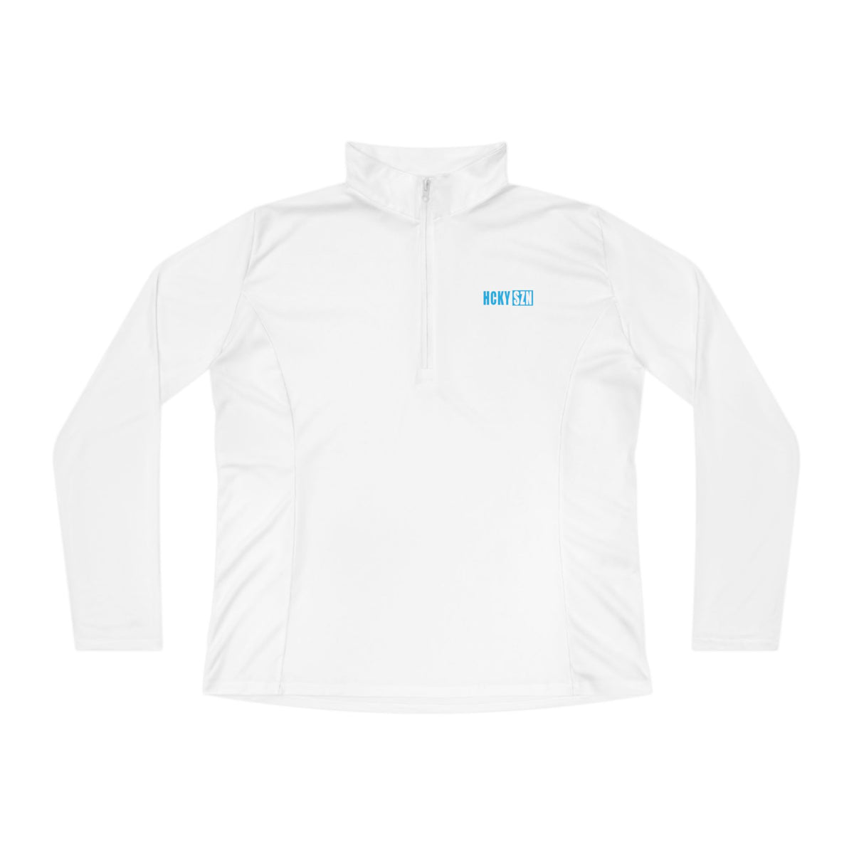 Women's HCKY SZN Quarter-Zip Pullover (White/Sky Blue)