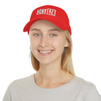 HCKY SZN Low Profile Embroidered Baseball Cap - Red (White Logo)