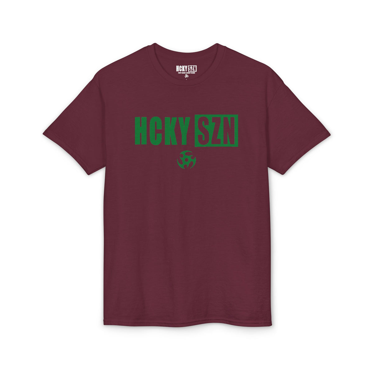 HCKY SZN Simple Star DryBlend Tee Shirt (Green Logo) - Various Colors