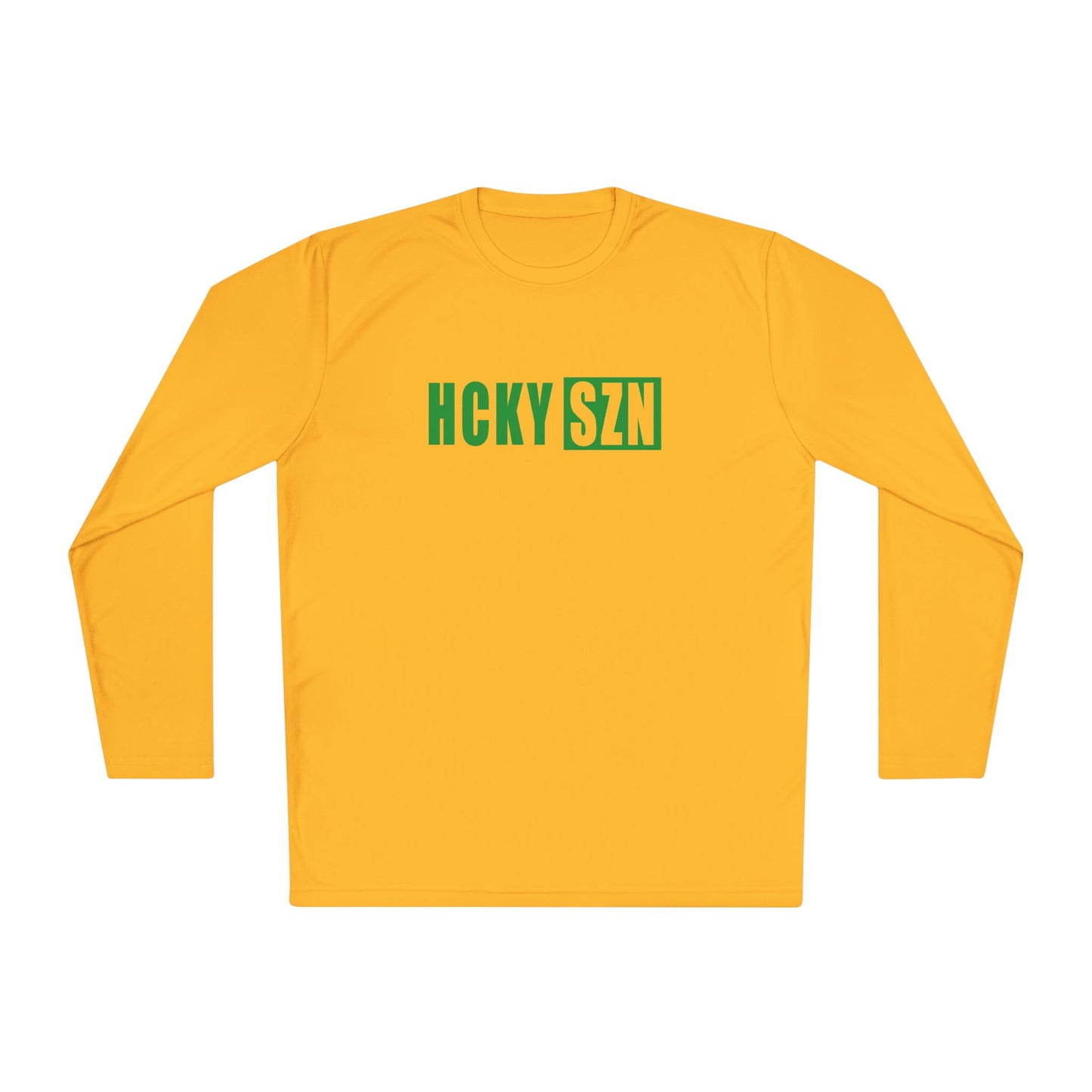 HCKY SZN Performance Long Sleeve Tee (Green Logo) - Various Colors