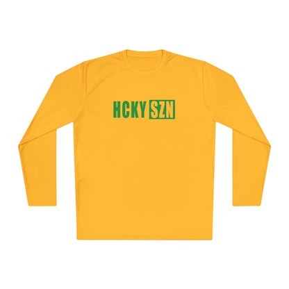 HCKY SZN Performance Long Sleeve Tee (Green Logo) - Various Colors