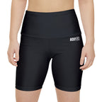 HKY SZN High Waisted Workout Shorts (Pitch Black)