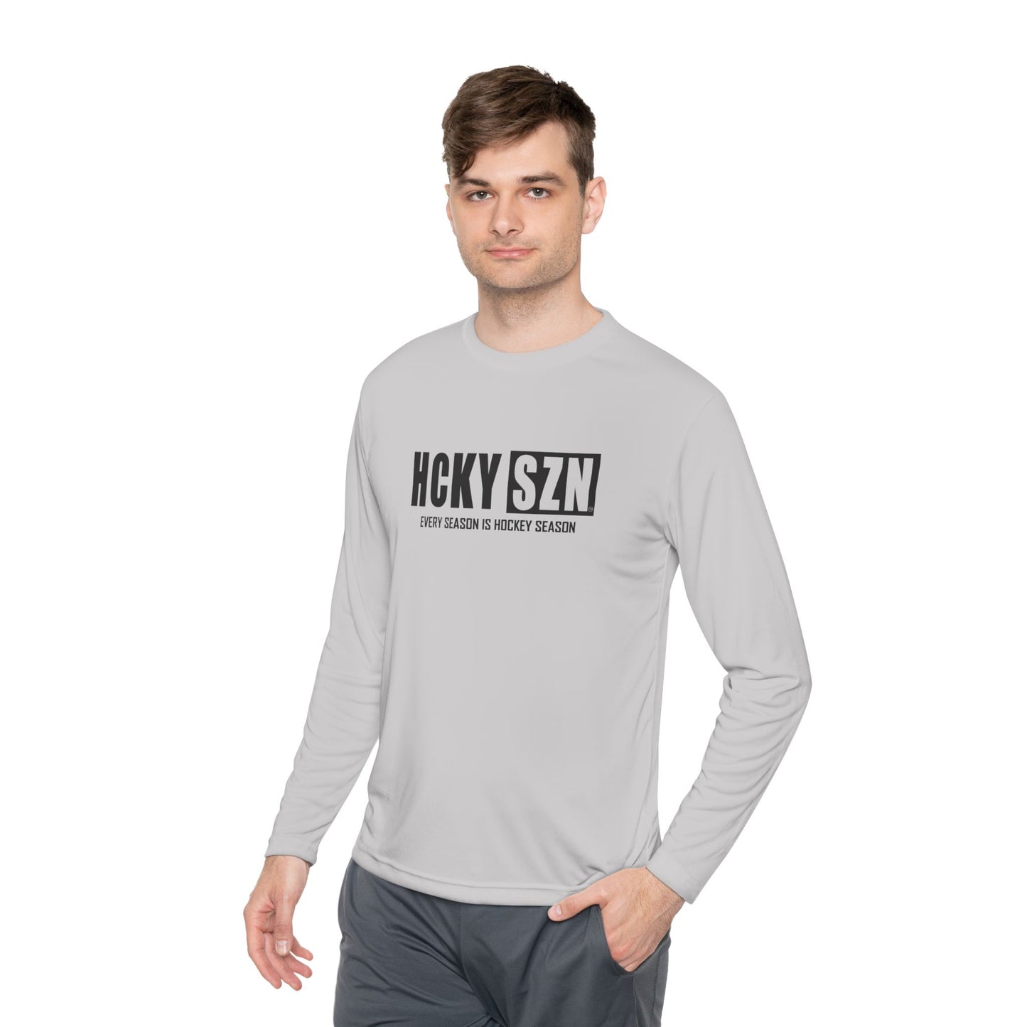 Every Season is HCKYSZN Performance Long Sleeve Tee - Black Logo
