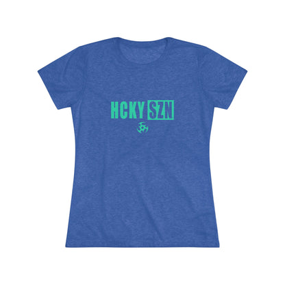 Women’s Hockey Vibe Triblend Tee (Seafoam Logo)