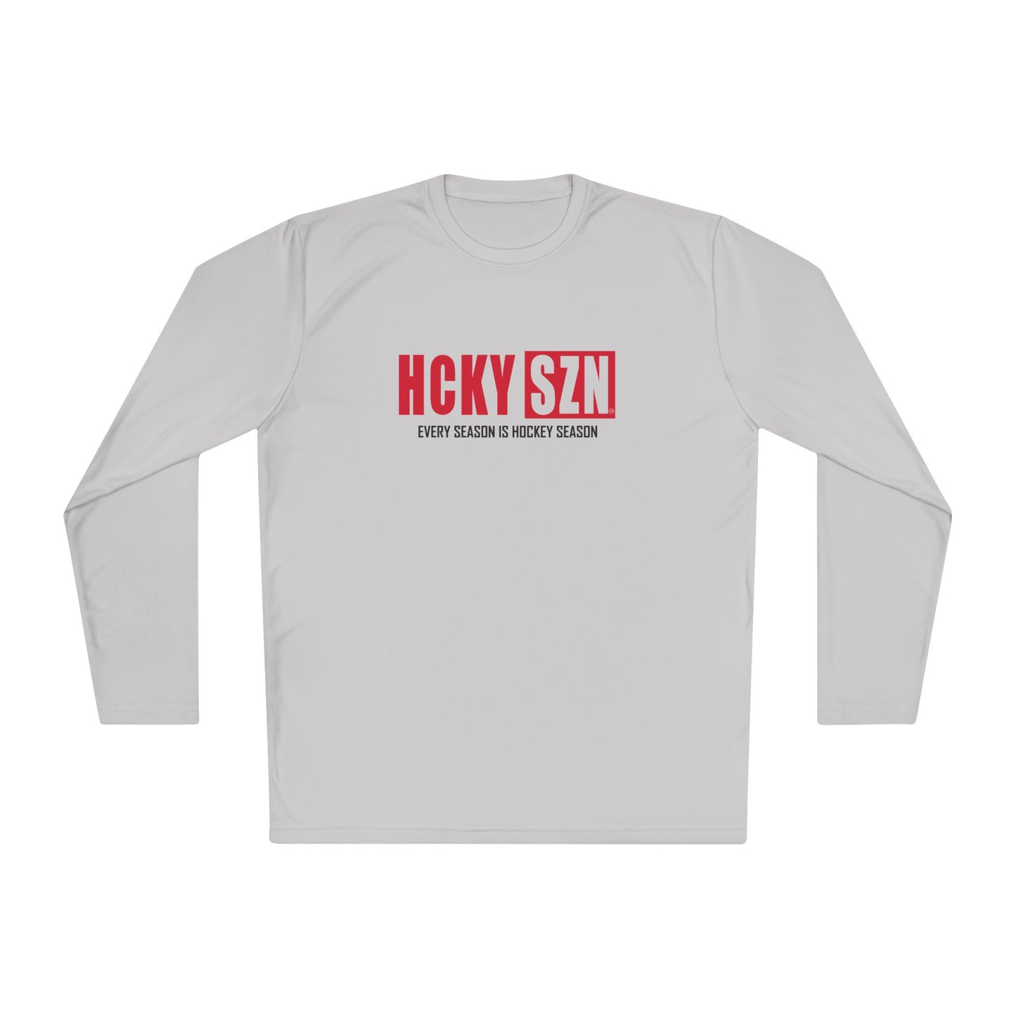 Every Season is HCKYSZN Performance Long Sleeve Tee - Red Logo