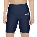 HKY SZN High Waisted Workout Shorts (Midnight Navy)