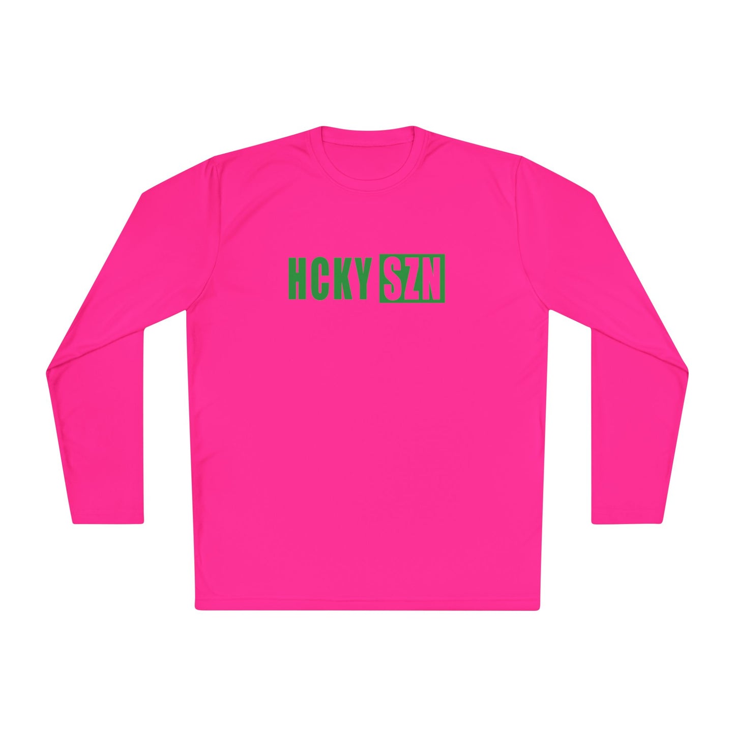HCKY SZN Performance Long Sleeve Tee (Green Logo) - Various Colors