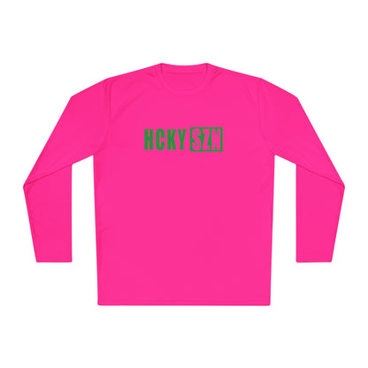 HCKY SZN Performance Long Sleeve Tee (Green Logo) - Various Colors