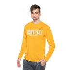 HCKYSZN (All Gas) Long Sleeve Adult Performance Tee - Gold/White/White