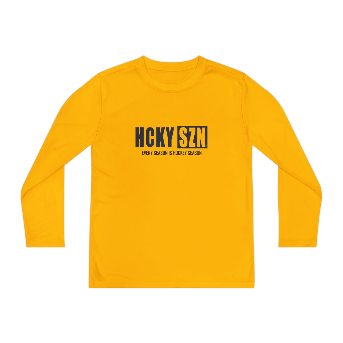 Every Season is HCKY SZN Youth Competitor Long Sleeve Tee (Navy Logo) - Various Colors