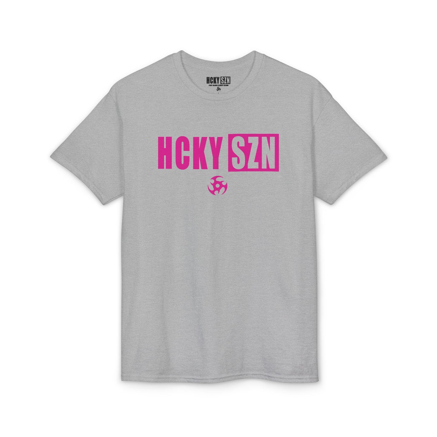 HCKY SZN Simple Star DryBlend Tee Shirt (Pink Logo) - Various Colors