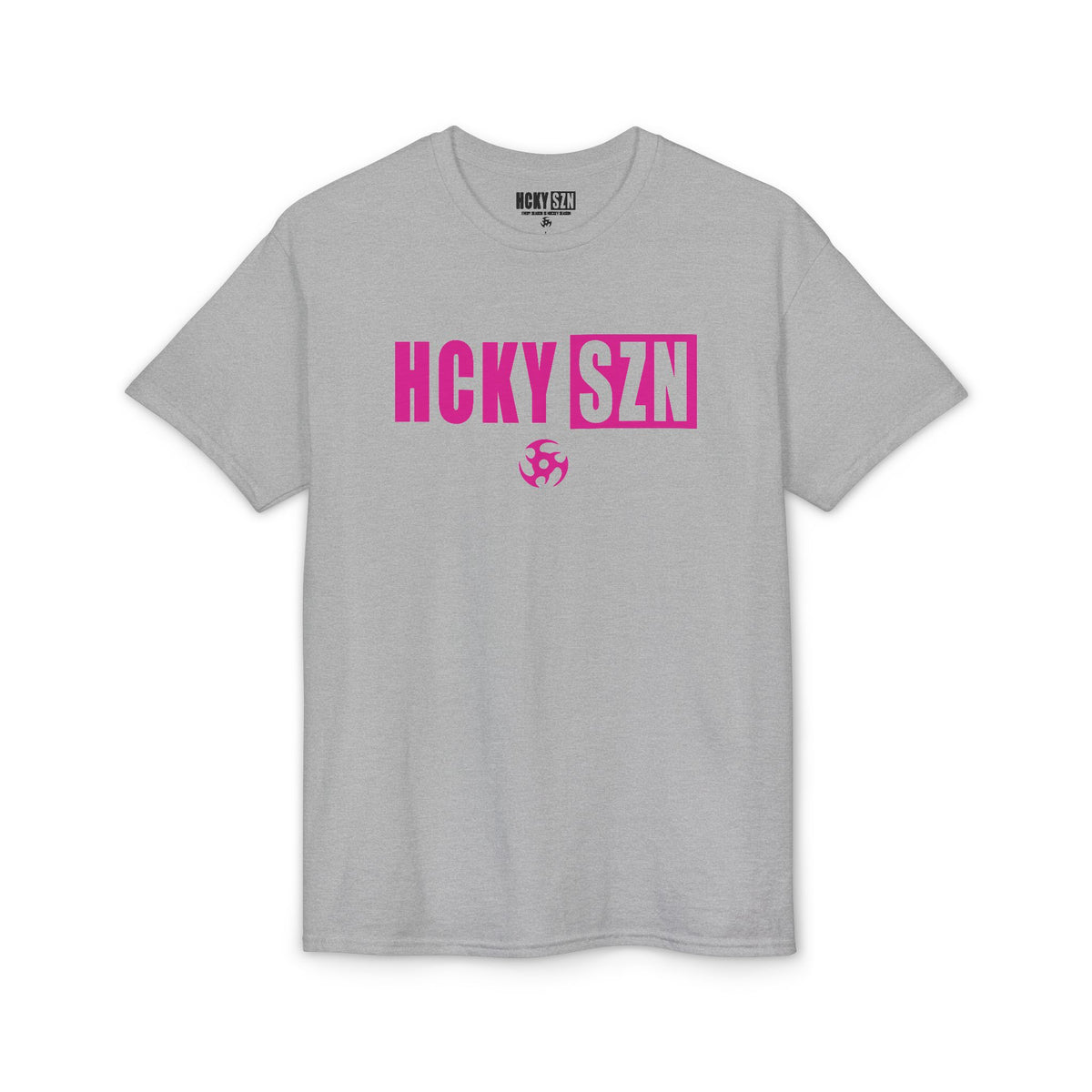 HCKY SZN Simple Star DryBlend Tee Shirt (Pink Logo) - Various Colors