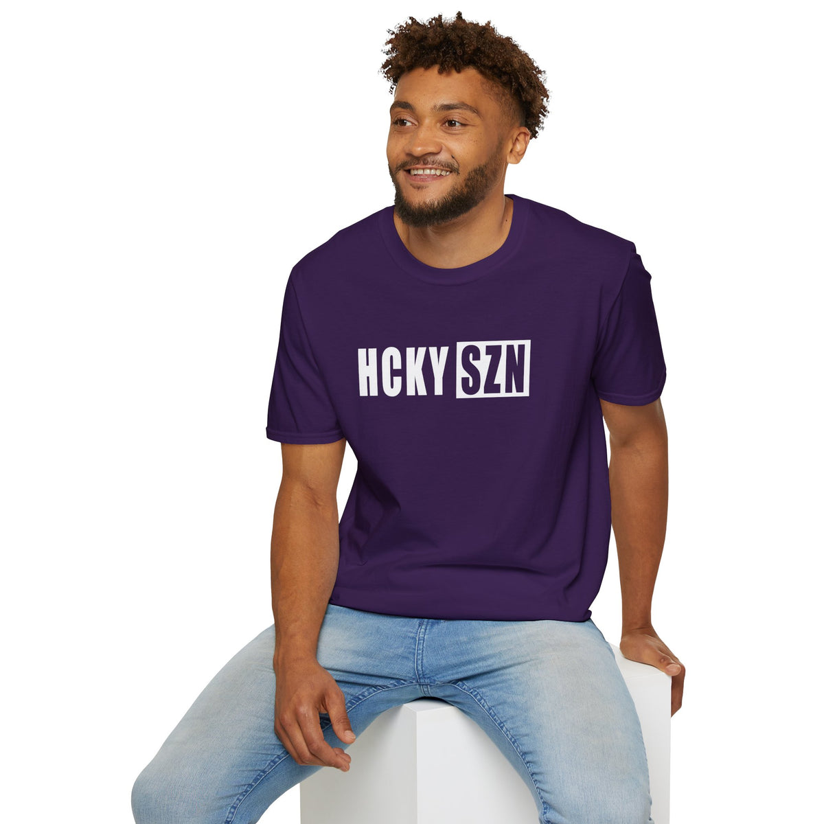 HCKY SZN Softstyle Tee Shirt (Purple)