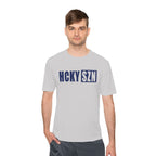 HCKYSZN (Flagship Logo) Adult Performance Tee - Silver/Navy