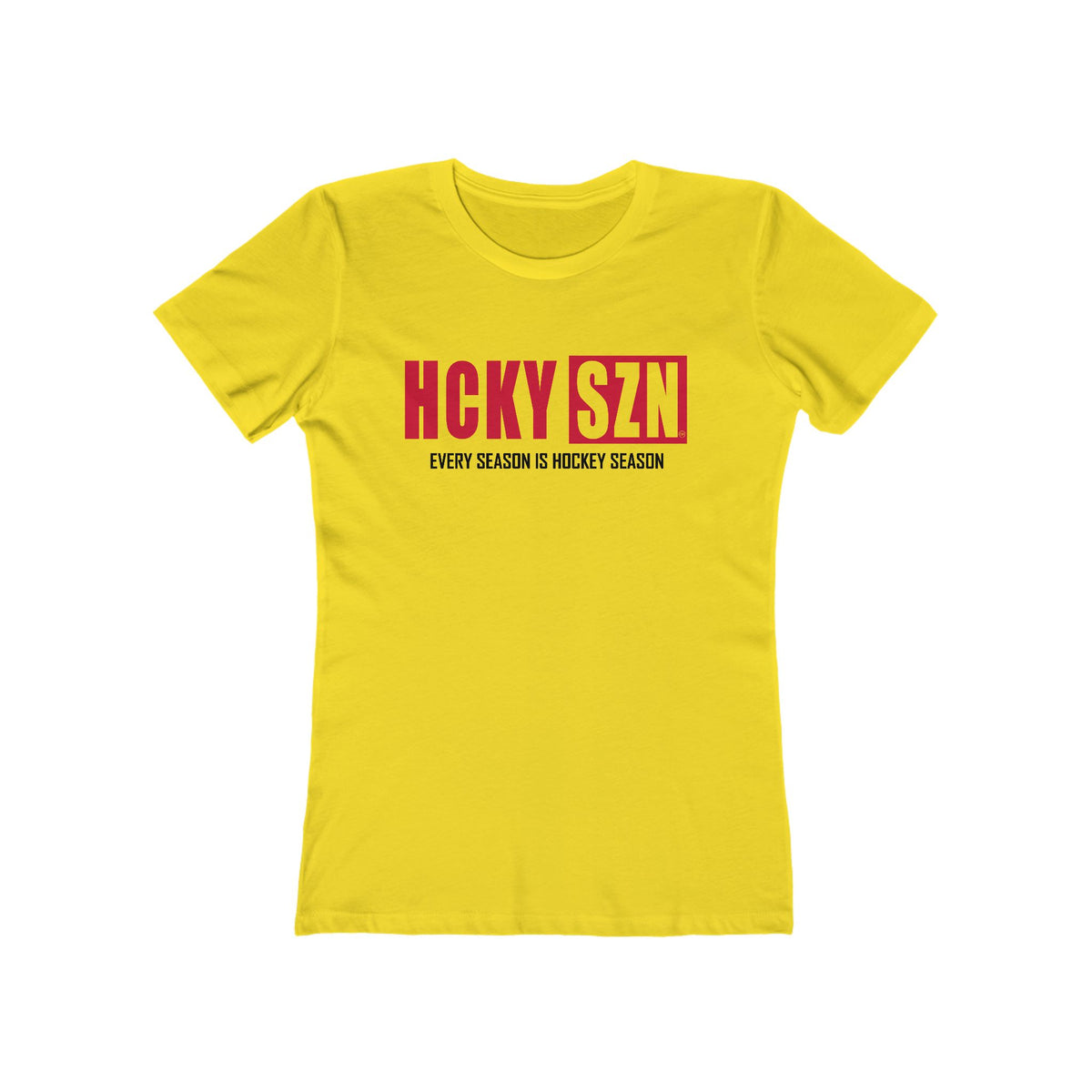 Every Season Is Hockey Season Women's Boyfriend Tee (Red Logo) - Various Colors