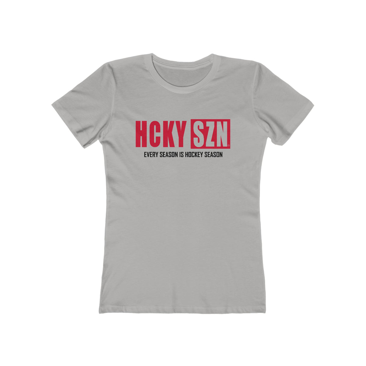 Every Season Is Hockey Season Women's Boyfriend Tee (Red Logo) - Various Colors