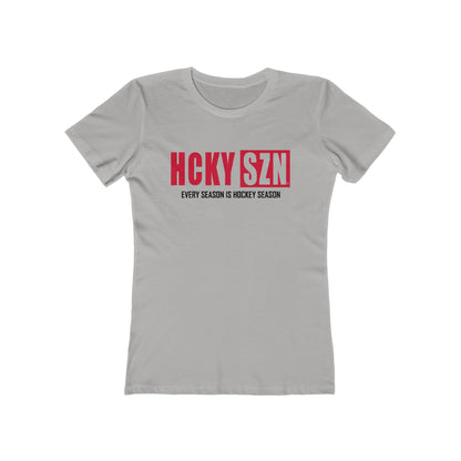 Every Season Is Hockey Season Women's Boyfriend Tee (Red Logo) - Various Colors