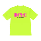 HCKYSZN (Deke Dangle) Adult Performance Tee - Neon Yellow/Hot Pink/Black