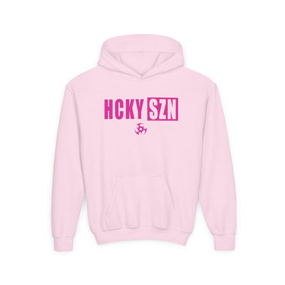 Youth HCKY SZN (Hot Pink Logo) Hooded Sweatshirt - Various Colors