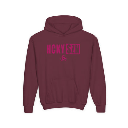Youth HCKY SZN (Raspberry Logo) Hooded Sweatshirt - Various Colors