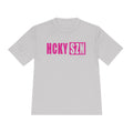 HCKYSZN (Flagship Logo) Adult Performance Tee - Silver/Hot Pink