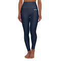 HCKY SZN High Waisted Yoga Leggings (Midnight Navy)