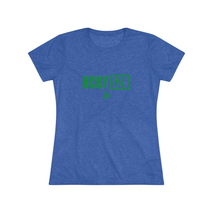 Women’s Hockey Vibe Triblend Tee (Green Logo)