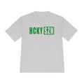 HCKYSZN (Flagship Logo) Adult Performance Tee - Silver/Kelly Green