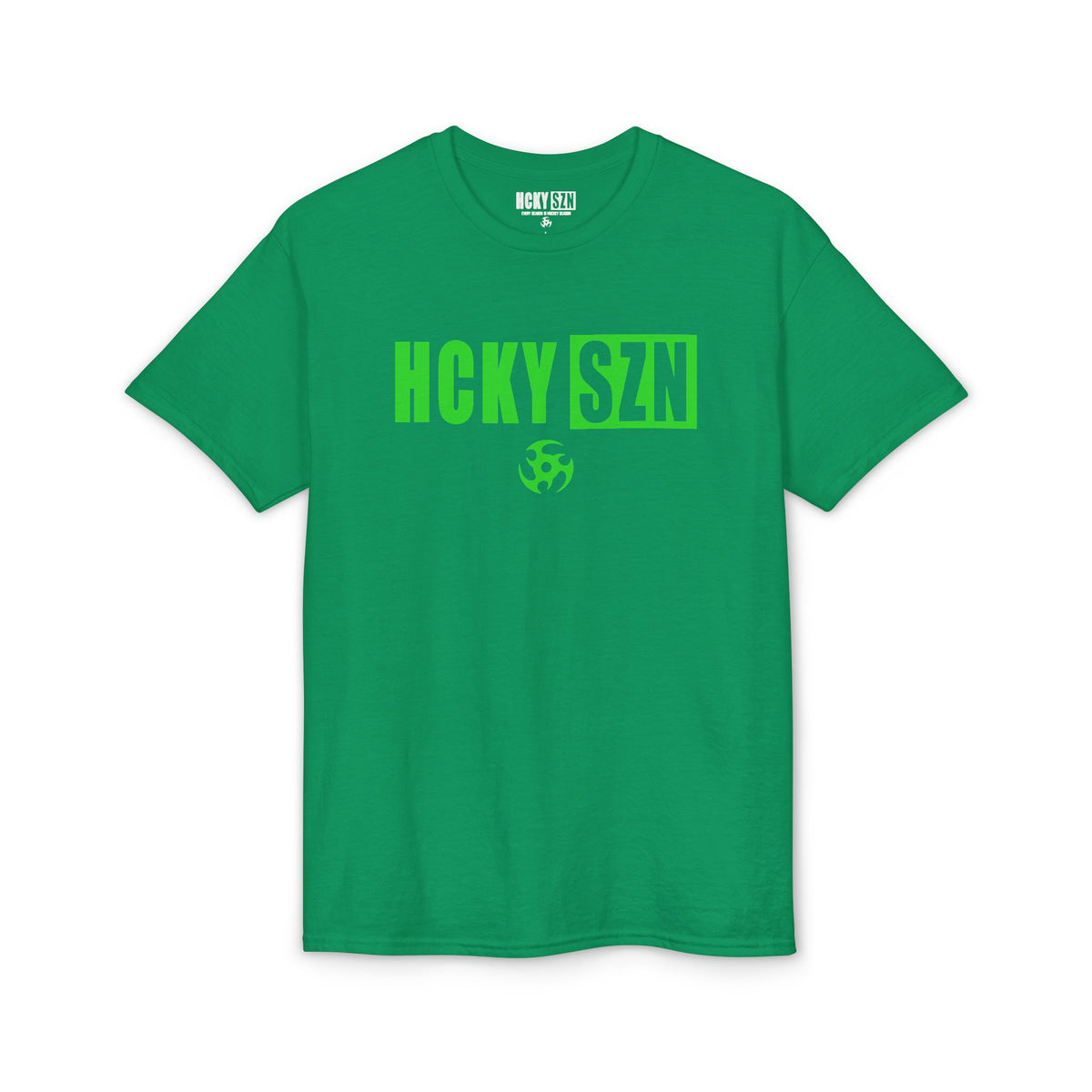 HCKY SZN Simple Star DryBlend Tee Shirt (Lime Logo) - Various Colors