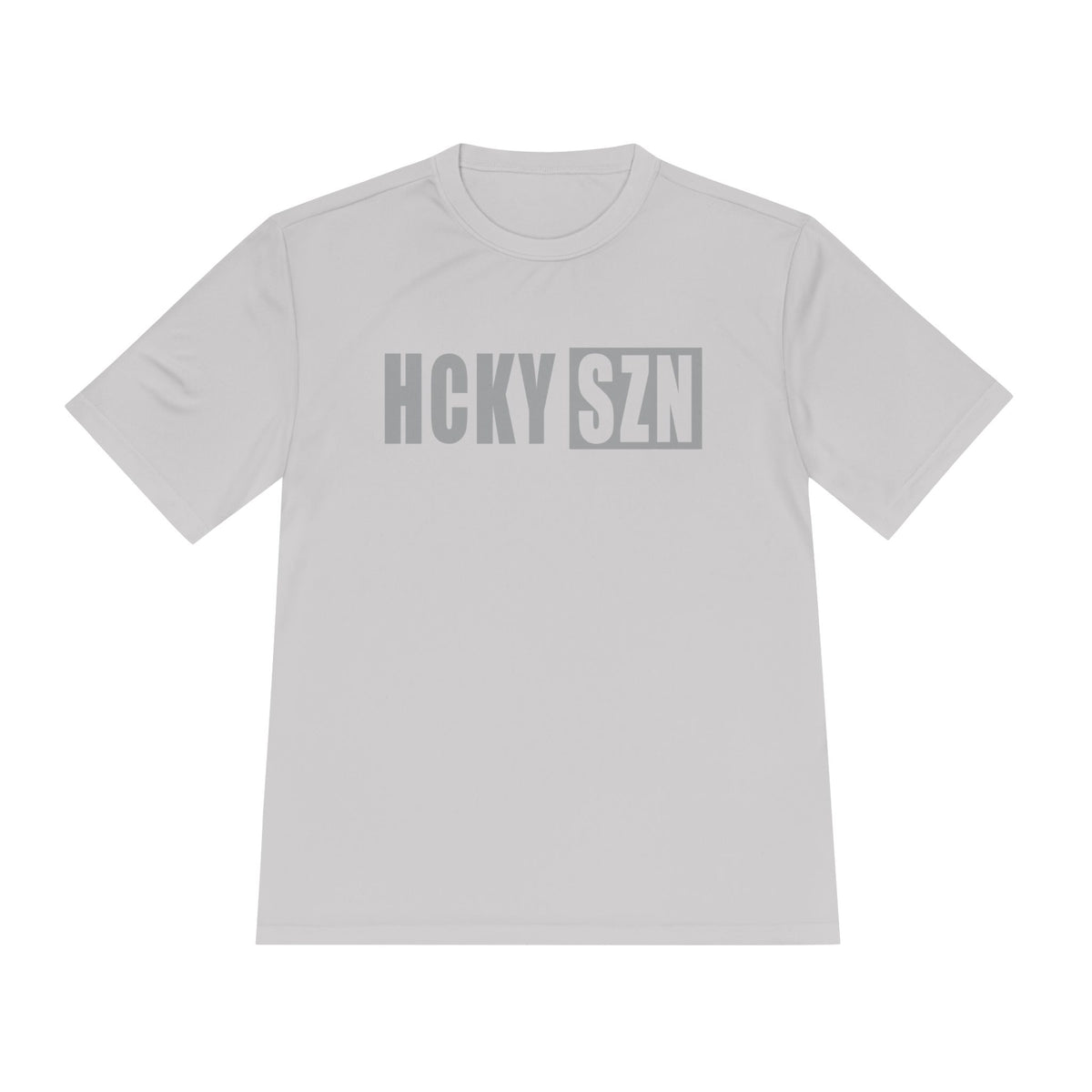 HCKYSZN (Flagship Logo) Adult Performance Tee - Silver/Grey