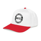 HCKY SZN Circle Logo Mid Profile Baseball Cap (White/Red/Black)