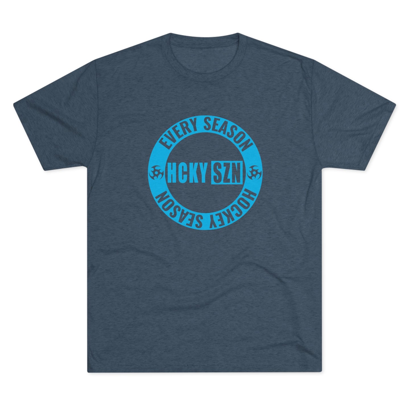 HCKY SZN Circle Logo TriBlend Tee Shirt (Sky Blue) - Various Colors