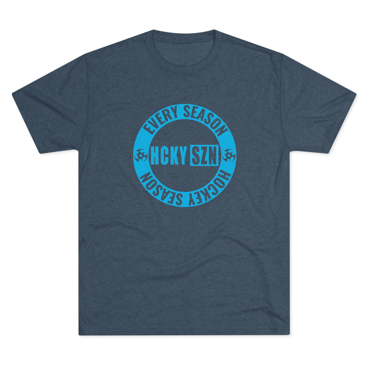 HCKY SZN Circle Logo TriBlend Tee Shirt (Sky Blue) - Various Colors