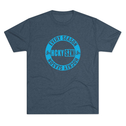 HCKY SZN Circle Logo TriBlend Tee Shirt (Sky Blue) - Various Colors