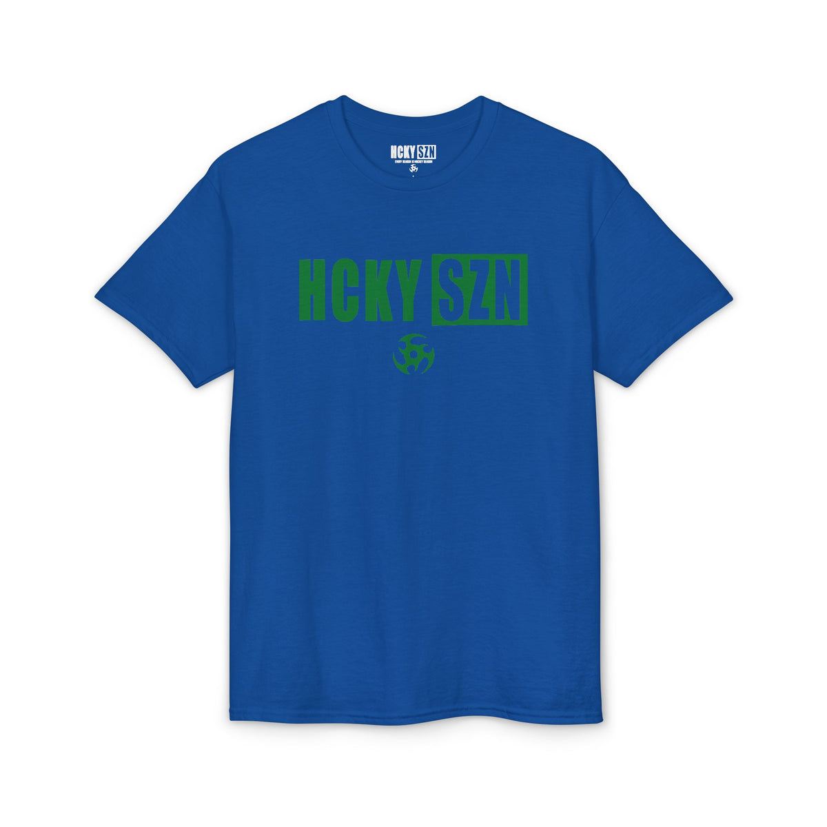 HCKY SZN Simple Star DryBlend Tee Shirt (Green Logo) - Various Colors