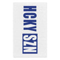 HCKY SZN 11x18 Skate Towel (White/Blue) Hockey Towel