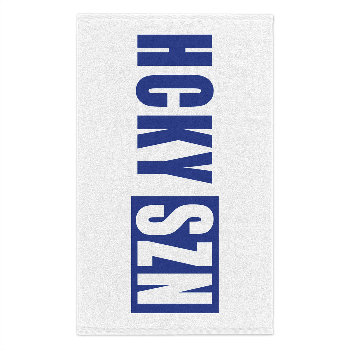 HCKY SZN 11x18 Skate Towel (White/Blue) Hockey Towel