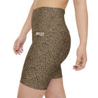HKY SZN High Waisted Workout Shorts (Leopard Print)