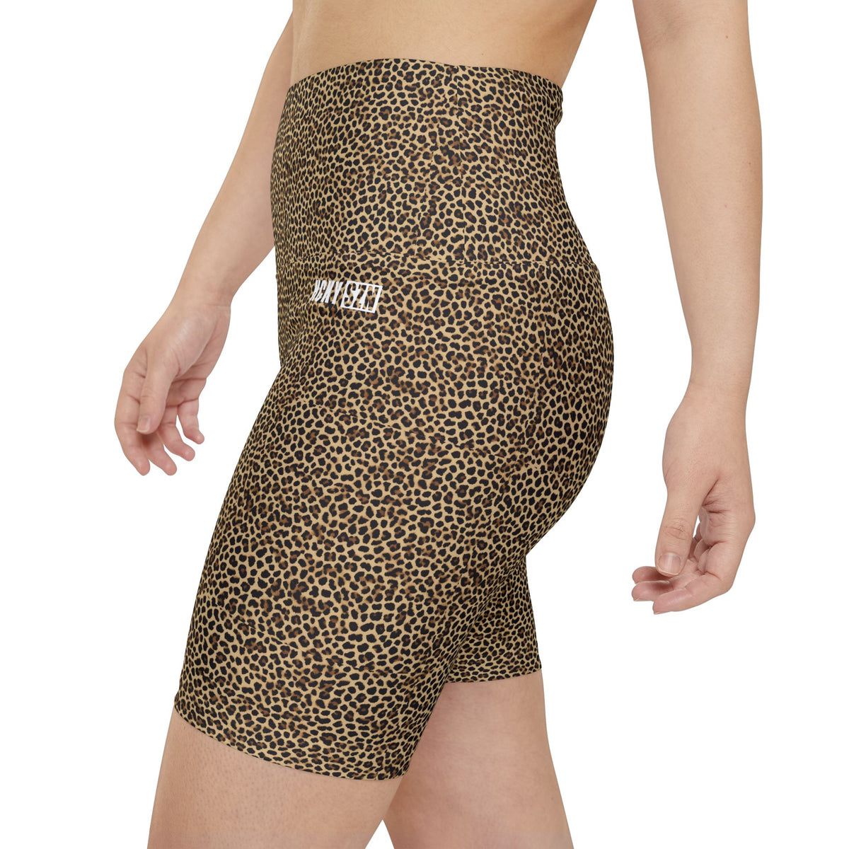 HKY SZN High Waisted Workout Shorts (Leopard Print)