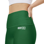 HKY SZN High Waisted Workout Shorts (Juniper Green)