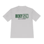 HCKYSZN (Hustle Hit) Adult Performance Tee - Silver/Forest Green/Black