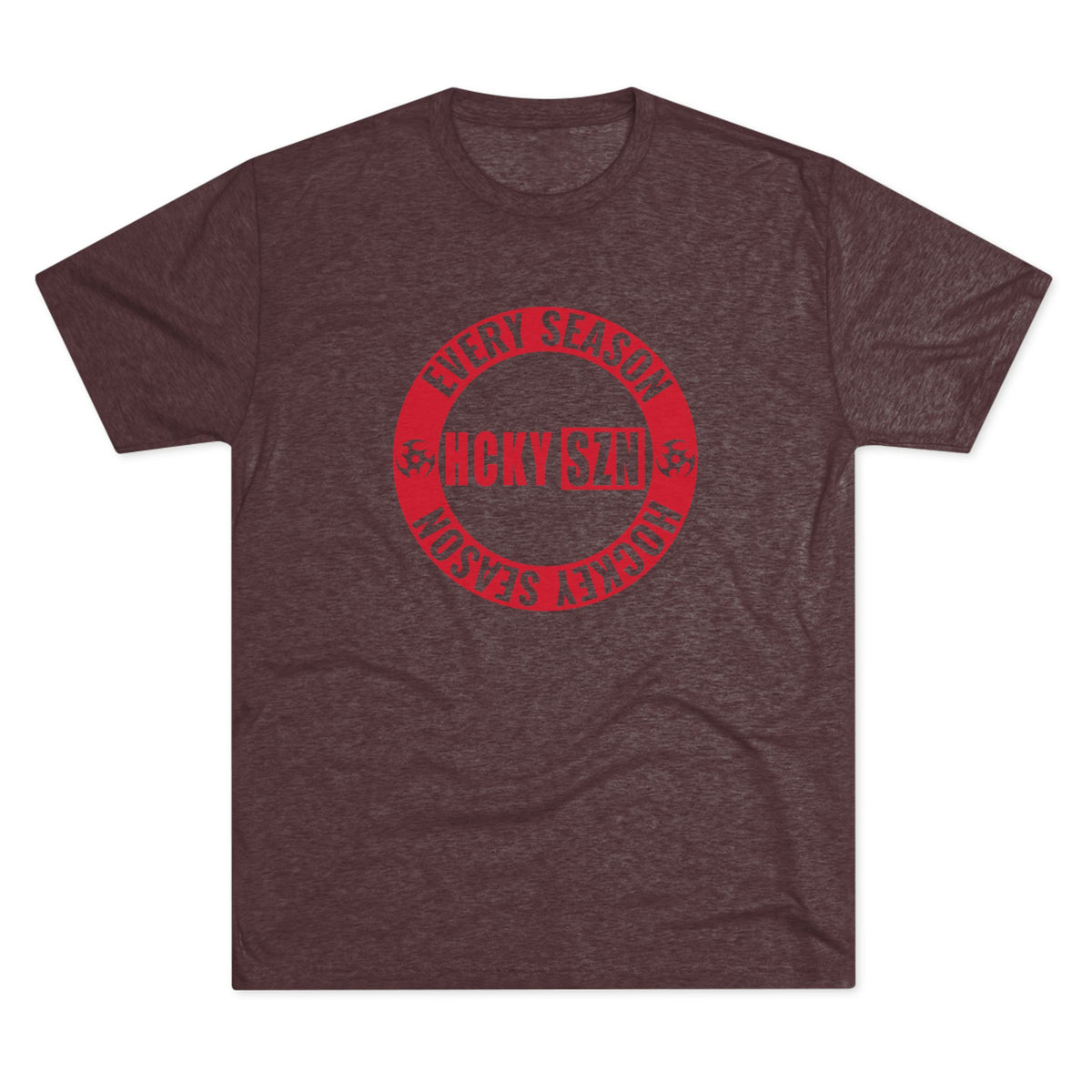 HCKY SZN Circle Logo TriBlend Tee Shirt (Red) - Various Colors
