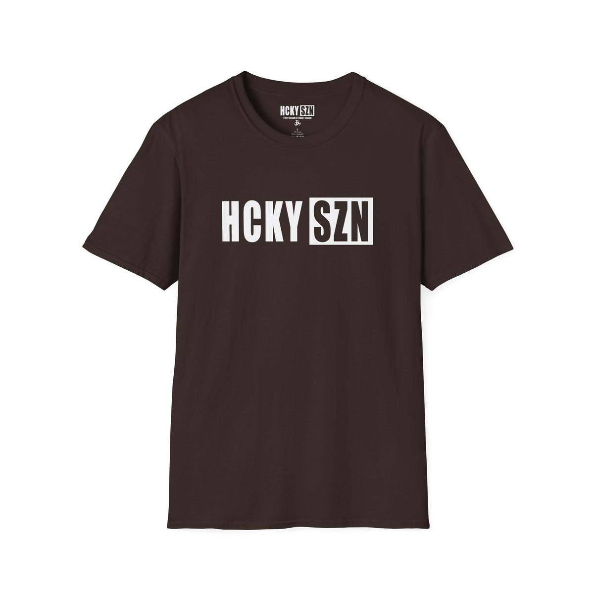 HCKY SZN Softstyle Tee Shirt (Dark Chocolate)