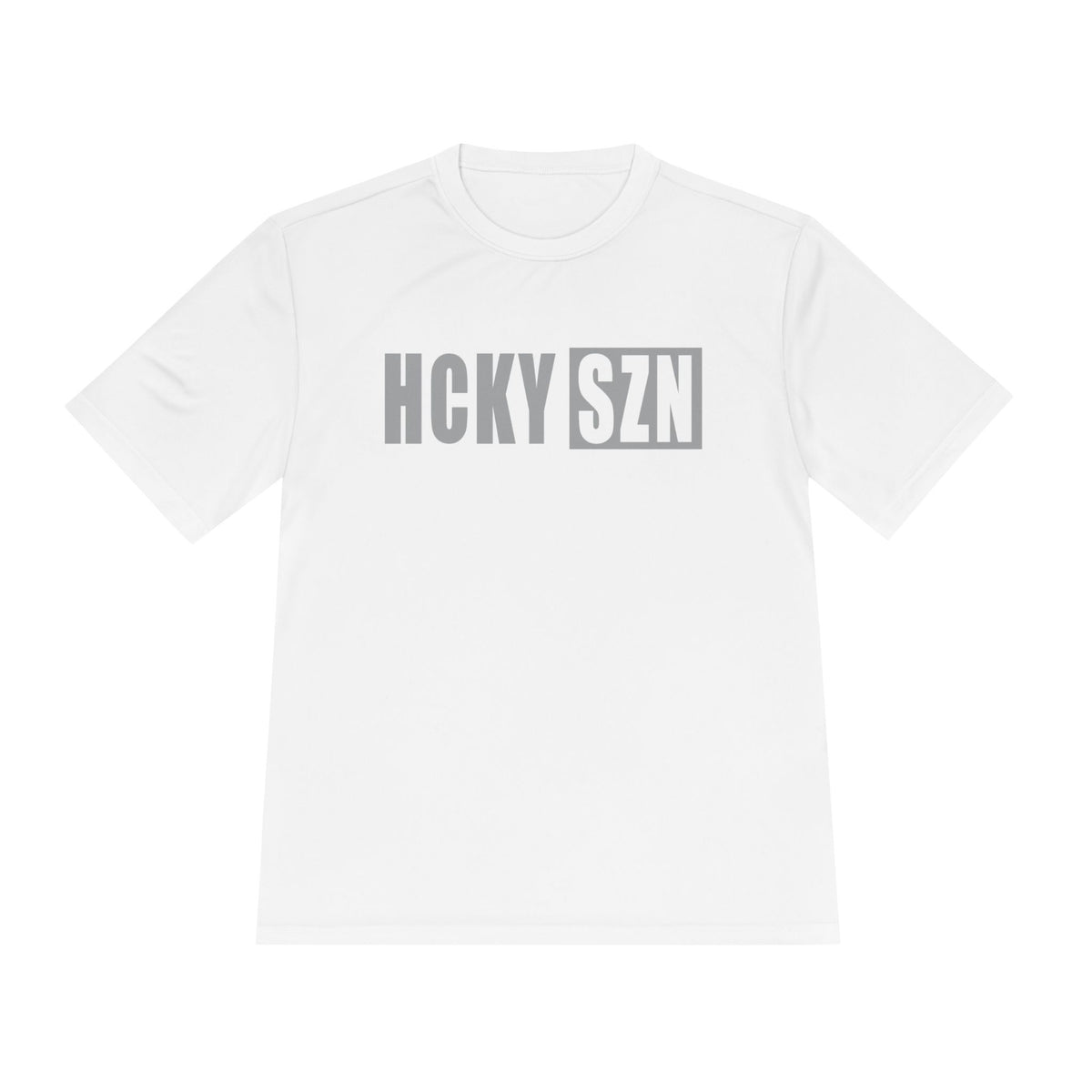 HCKYSZN (Flagship Logo) Adult Performance Tee - White/Grey