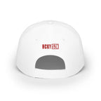 HCKY SZN Low Profile Embroidered Baseball Cap - White (Red Logo)
