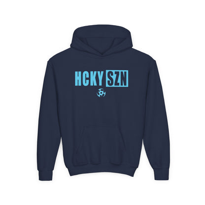 Youth HCKY SZN (Sky Blue Logo) Hooded Sweatshirt - Various Colors